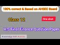 2024 class12 finance question paper full review