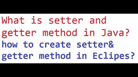 java getter and setter