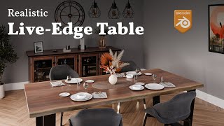 How to Model a Realistic Live-Edge Walnut Table in Blender