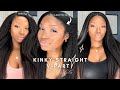 🔥You can&#39;t tell me this is not my hair! 🤷🏾‍♀️| 5min Kinky straight V-part Install ft. Nadula