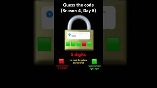 guess the code (season 4, day 5) #guessthecode #shorts #fyp