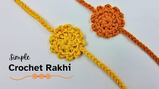 Crochet Rakhi - New Design | Make a Simple and Easy Crochet Woolen Rakhi on this Raksha Bandhan 2023