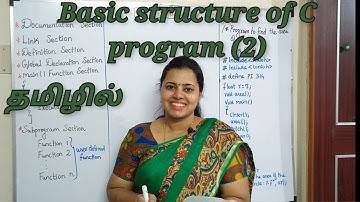 Basic structure of C (2), tamil , C program Part 4 , diff between float and int , global declaration
