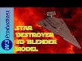 Star Destroyer 3d Model - Short Blender Animation