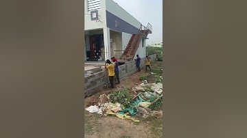 🏠Compound Wall Constructed In Tamilan Nagar Kamparasampettai #Mr Interlocking Brick