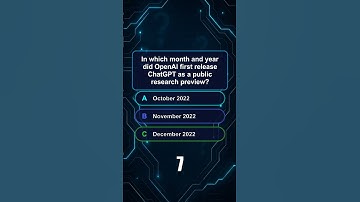 🤖 AI Trivia: In which month and year did OpenAI first release ChatGPT as a public research preview?