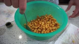 High Protein Vegan Snack  - Crunchy Spicy Chickpeas