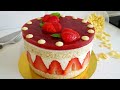 Торт Фрезье с Клубникой и Кремом Муслин // Fraisier Cake with Strawberries and Cream Mousseline