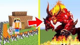 ДЕМОН ТЬМЫ ПРОТИВ САМЫЙ ЗАЩИЩЕННЫЙ ДОМ В МАЙНКРАФТ НУБ ТРОЛЛИНГ ЛОВУШКА MINECRAFT