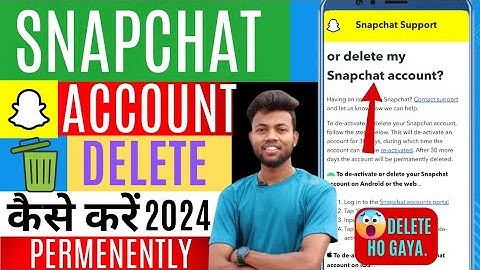 How to delete Snapchat Account Permanently | Snapchat Account Delete Kaise Kare 2024