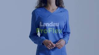 Meet the Landau Proflex Women's Long Sleeve Scrub Top | Hunter Scrubs