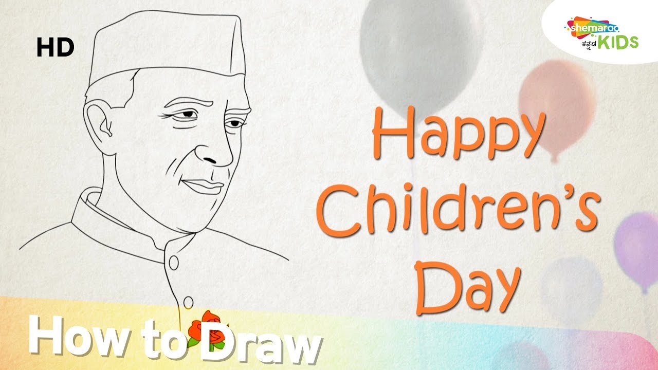 Children's Day Special | How To Draw Chacha Nehru Drawing Step by ...