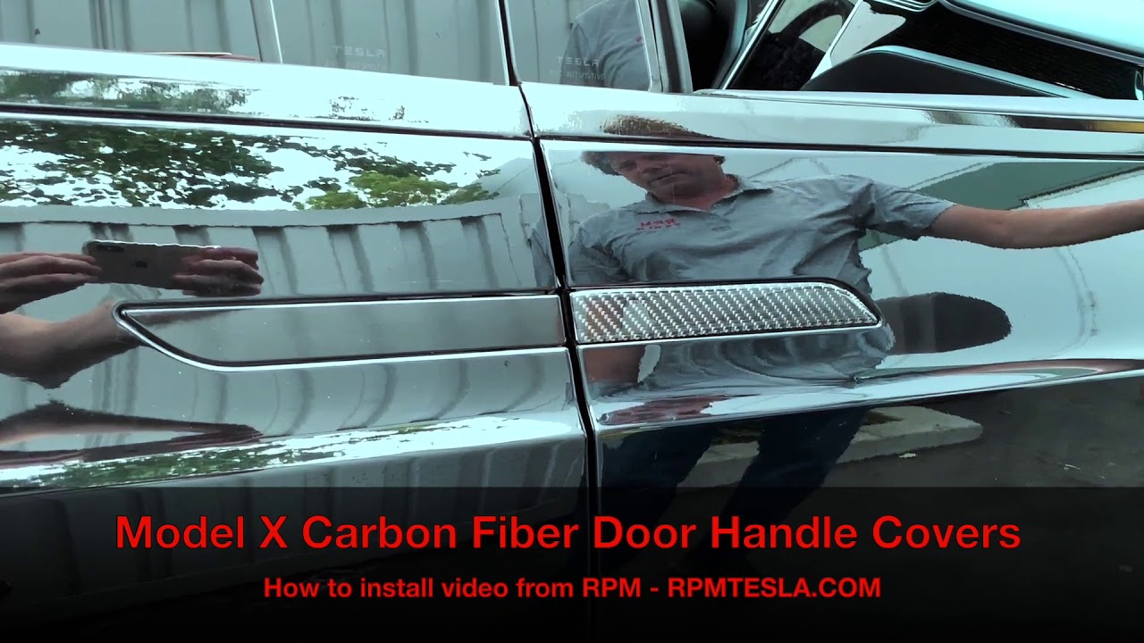 How to install CARBON FIBER MODEL X CARBON DOOR HANDLE COVERS 