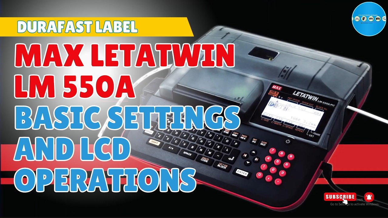 MAX Letatwin LM 550A BASIC SETTINGS AND LCD OPERATIONS | DuraFast 