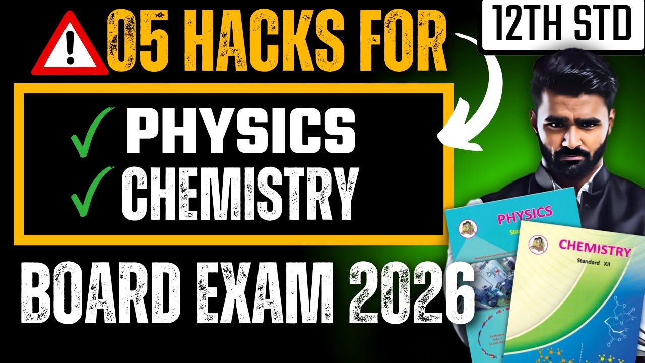 05 HACKS FOR PHYSICS AND CHEMISTRY | 12TH STD | BOARD EXAM 2026 | PRADEEP GIRI SIR - YouTube