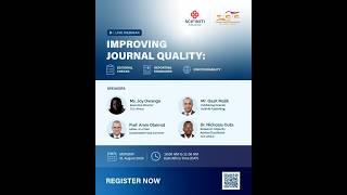 Improving Journal Quality: Editorial Checks, Reporting Standards, and Discoverability