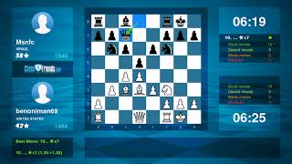 Chess Game Analysis Benoniman69 - Msnfc 1-0 By Chessfriendscom
