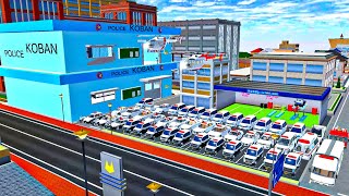 Challenge🥶 Gather All The Police Cars In Front Of The Auto Repair Shop Near The Koban Police Station