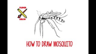 How to draw Mosquito || Easy Drawing || menggambar mudah || Cara Menggambar Nyamuk