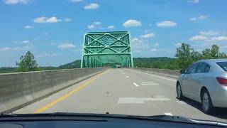 Crossing the Ohio River on I-77 from West Virginia to Ohio