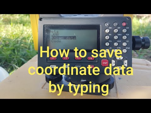 How to save coordinate data in total station topcon GM-50 series by typing key screen. LBN