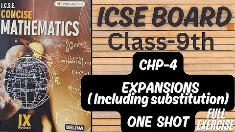 ICSE || Class-9th || Chp-4 || Expansions -ONE SHOT || Selina Book ||Maths @learn_with_rukhsar_sayyed