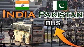 India Pakistan Bus Wagah border crossing Live Video in 4k ultra Hd