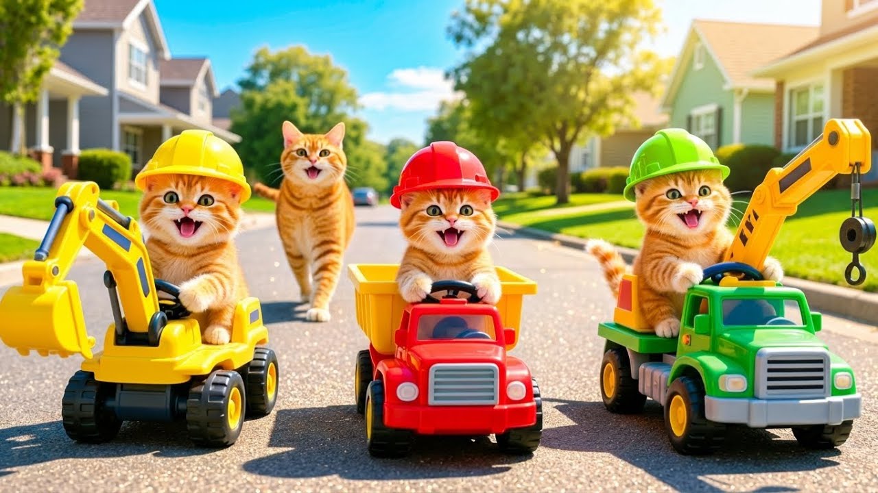 Mama Cat Trims Fur on the Farm and Makes Tiger Hat For Kittens At Home🐾🎩🐯