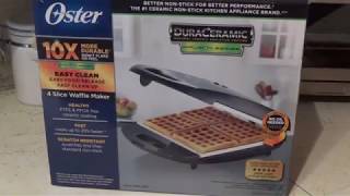 oster duraceramic 4 slice waffle maker