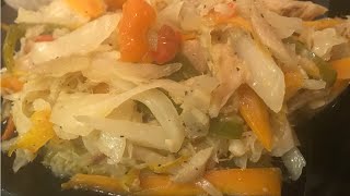 STEAMED CABBAGE RECIPE| HOW TO MAKE JAMAICAN STEAMED CABBAGE & CARROT WITH SALT FISH