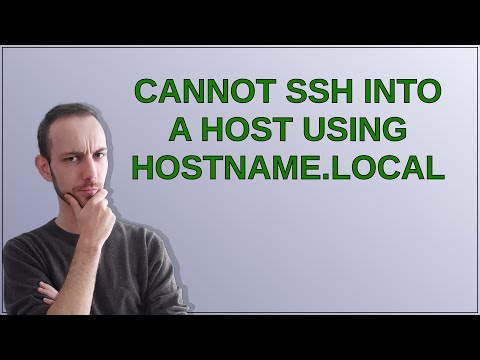 Cannot ssh into a host using hostname.local