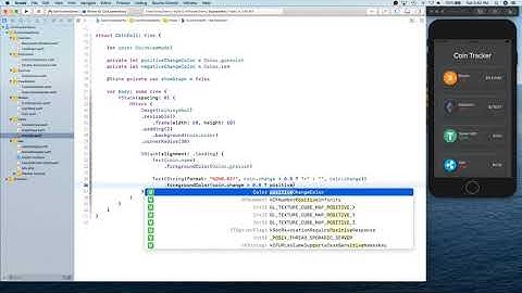 CoinTracker App Using SwiftUI and Combine Framework 5/5: Views