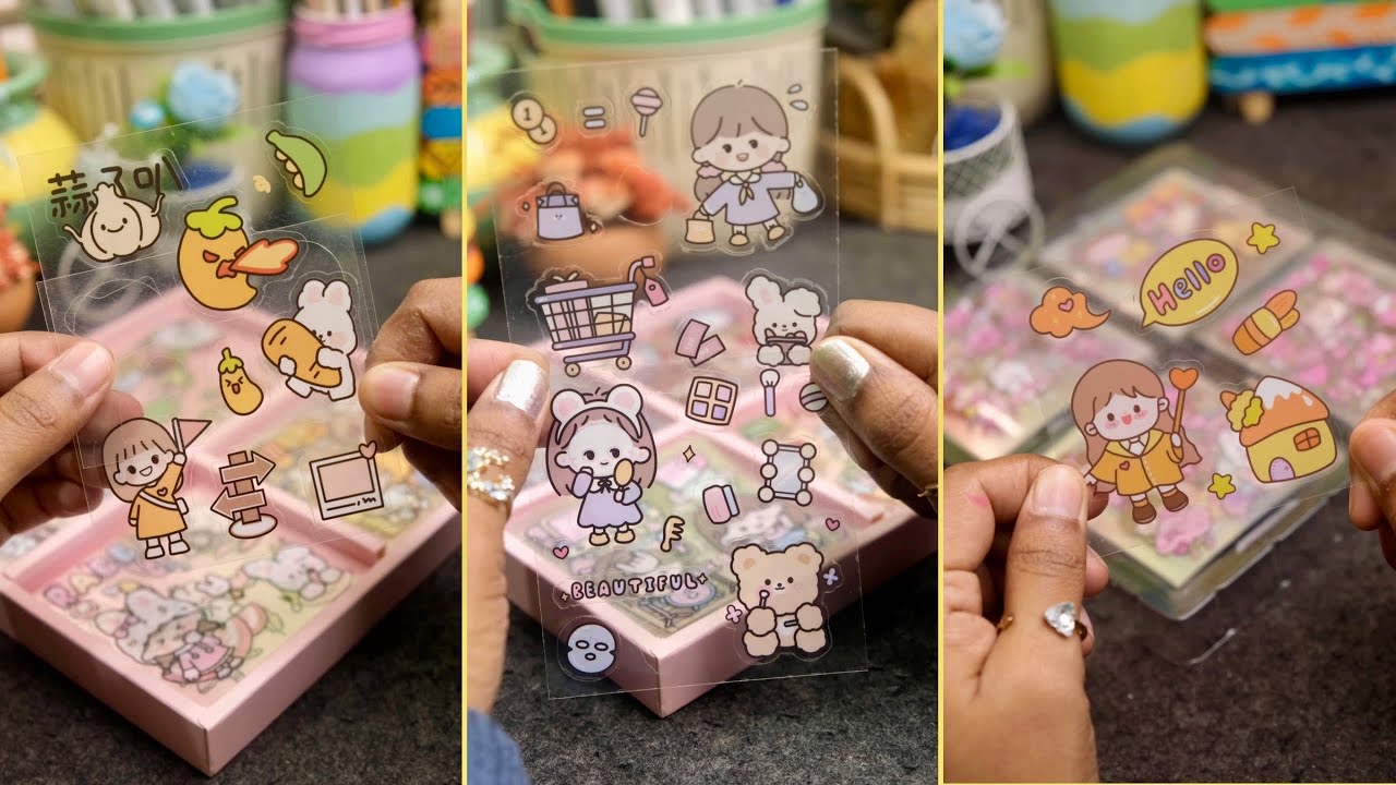 10 Easy Yellow Themed Kawaii Stickers Journal Ideas 💛 || How To Make ...