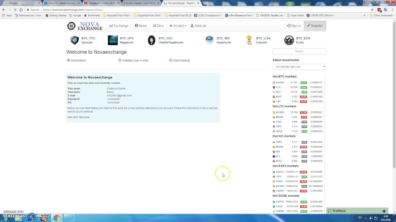 Register to Novaexchange