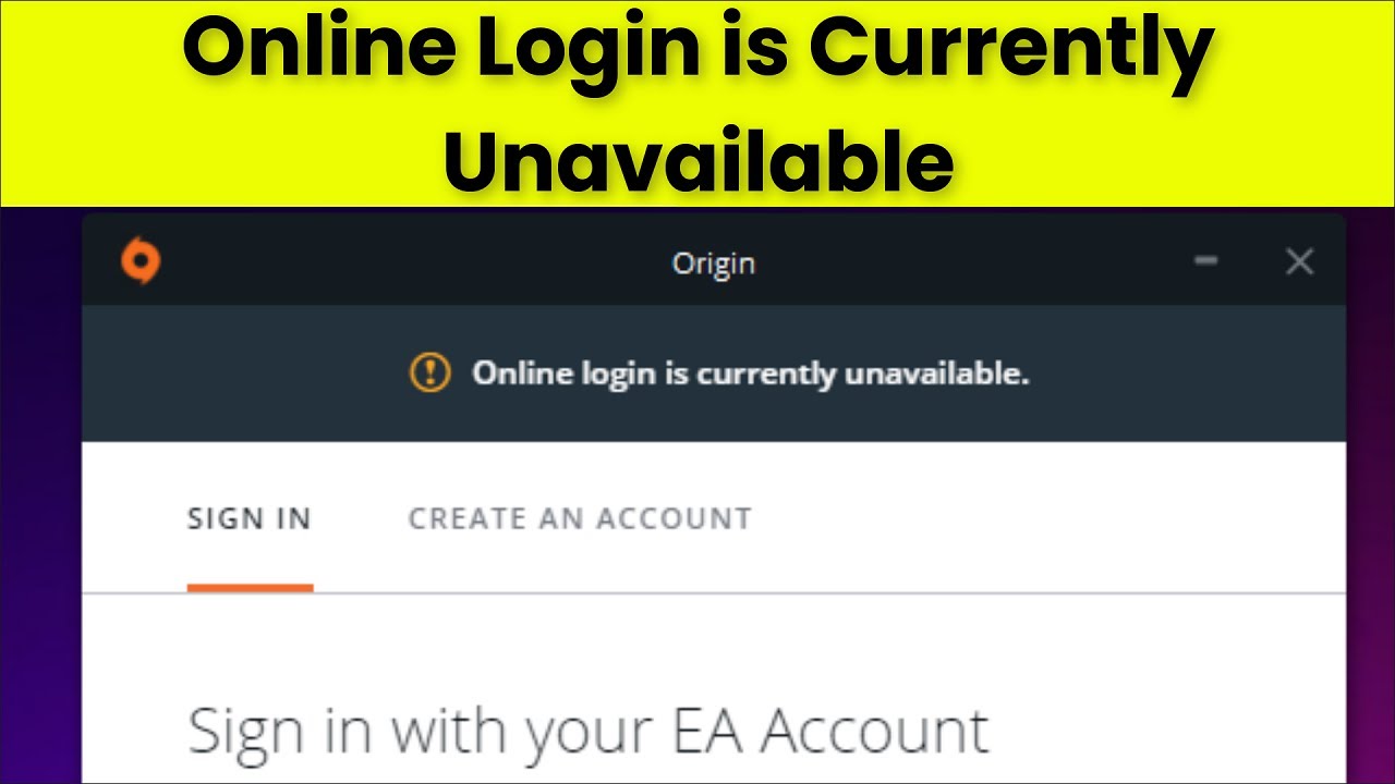 Fix Origin - Online Login Is Currently Unavailable - 2022 - Origin Login  Issue - windows 11 / 10 / 8 