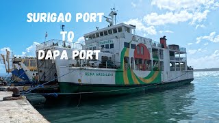 Surigao port to Dapa port via RORO | Siargao island | Coconut trees view deck