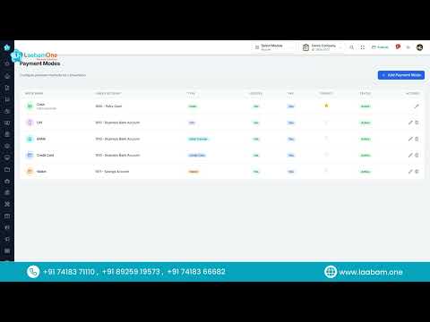 Payment Modes Tutorial