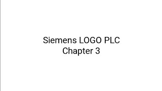 Siemens Logo PLC parameter assignment menu