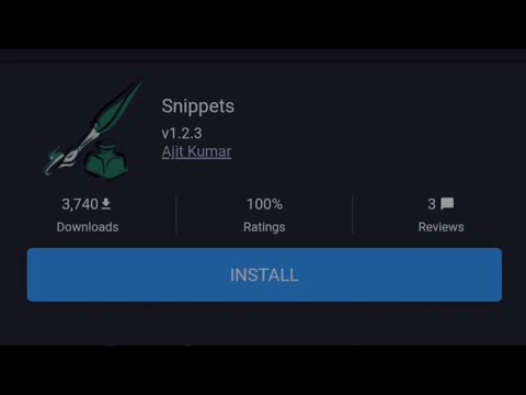 Effortless Phone Programming with Snippets In phone(Acode Editer)