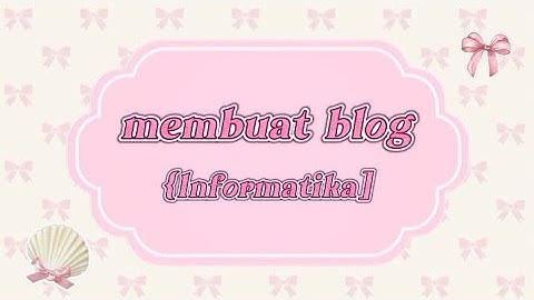 cara membuat blog