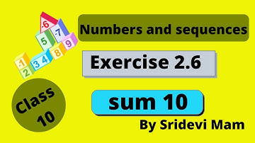 TN class 10 maths ch 2 Numbers and sequences ex 2.6 sum 10, 10th std tamil full book syllabus