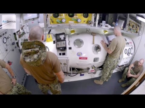 U.S. Navy Divers - Recompression Chamber Setup