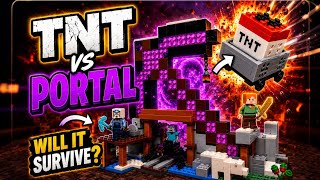 I Blew Up the LEGO Minecraft Nether Portal! 💥💜