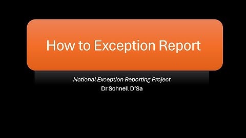 How to Exception Report for Resident Doctors in the NHS