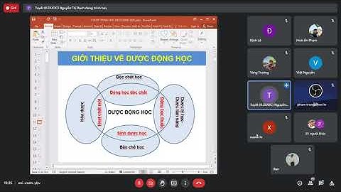 DƯỢC ĐỘNG HỌC (1 ) Dược động học đại cương - Ms Tuyết (21.8.2021 p. m)