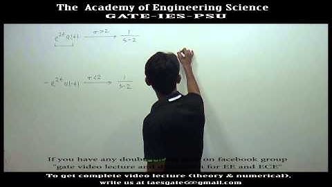 Lec 10: LAPLACE TRANSFORM: GATE LECTURES SIGNAL EE ECE