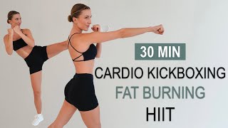 30 Min STANDING CARDIO KICKBOXING | FAT BURNING HIIT | Sweaty, Dancy, Standing Abs | No Repeat