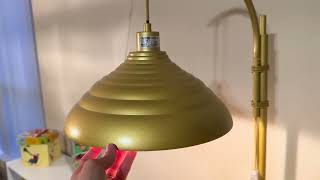 ✨ WOXXX Rustic Gold Arc Floor Lamp Review | Vintage Style Meets Modern Charm 🛋️💡