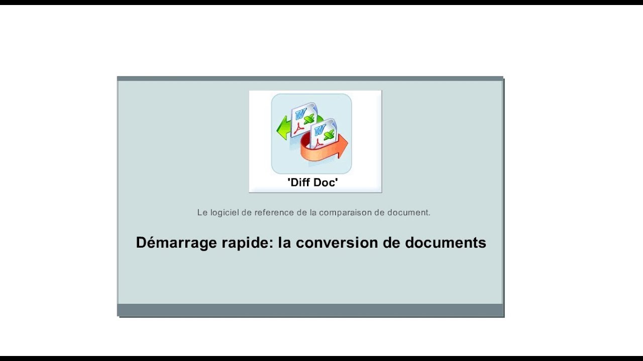 DiffDoc Démarrage rapide: la conversion de documents