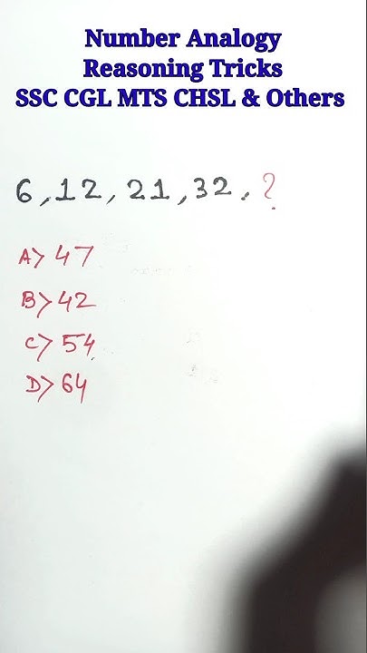 Number Analogy In Hindi Reasoning Tricks For SSC CGL MTS shorts ssc number-analogy-in-hindi-reasoning-tricks-for-ssc-cgl-mts-shorts-ssc